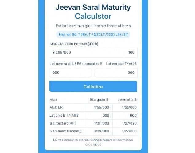 Jeevan Saral Maturity Calculator
